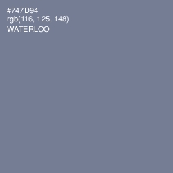 #747D94 - Waterloo  Color Image